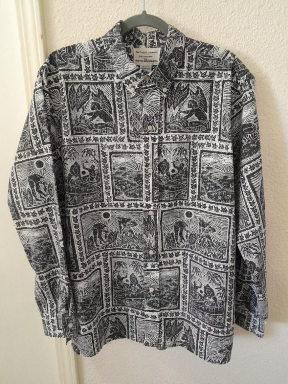 Rare Vintage  Dietrich Varez Reyn Spooner Long Sleeve Shirt Large Button L/S